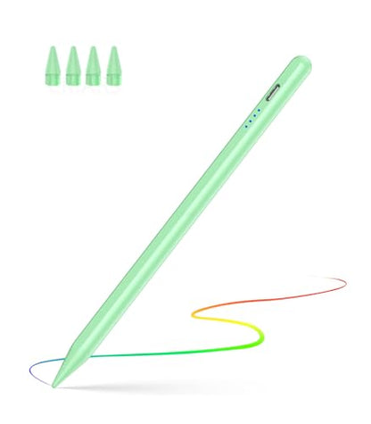 CMARS Pen for iPad 11th 10th Gen, Fast Charge for Pad Pencil with Palm Rejection, Digital Pens for 2018-2026 Apple iPad 6-11th Gen/A16, Pro 13"/12.9"/11”/M4/M5, Air 3/4/5/M2/M3/M4, Mini 5/6 -Green - color: Green