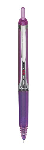 PILOT, Precise V5 RT Refillable & Retractable Rolling Ball Pens, Extra Fine Point 0.5 mm, Purple, 12 Count (Pack of 12) - color: Purple, size: 12 Count (Pack of 12)