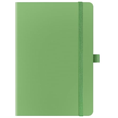 Ruled Notebook/Journal - Classic Lined Journal/Notebook, 5.3'' x 8.26'', Hardcover with Thick Paper, Banded + Pen Holder +Inner Pocket - Olive Green - color: Olive Green, size: Ruled