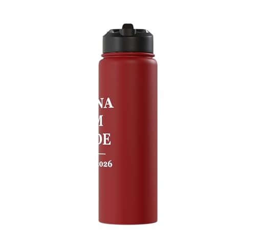 Magna Cum Laude Class Of 2026 Distinction Degree Graduation Stainless Steel Insulated Water Bottle - color: Red