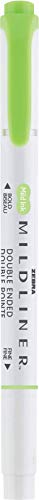 Zebra Pen Mildliner Dual-Tip Highlighters, Broad and Fine Tips, Ideal for Bible Highlighting, No Bleed, School Supplies, Teacher Supplies, and Office Supplies, Mild Green Ink, 12-Pack (78140upc) - color: Green