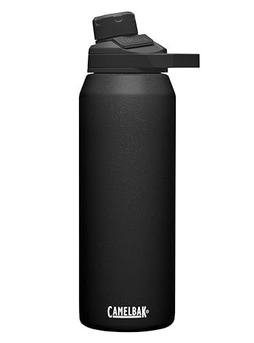 CamelBak Chute Mag Vacuum Insulated Stainless Steel Water Bottle, Magnetic Leak‑Resistant Cap for Everyday Hydration - color: Black, size: 32 Ounces