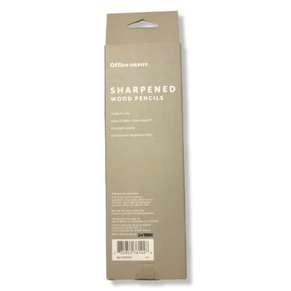 Office Depot Presharpened Wood Pencils, 2 Medium Soft Lead, Yellow, 24-Pack