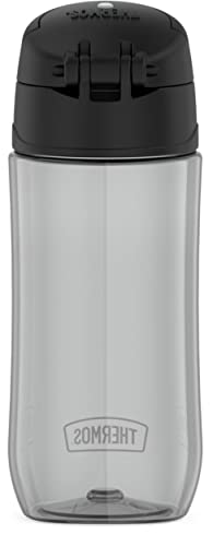 THERMOS FUNTAINER 16 Ounce Plastic Hydration Bottle with Spout, Black - color: Black