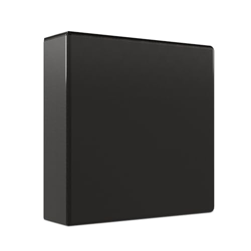 Staples Economy 3" 3‑Ring View Binders, D‑Ring, Black, High‑Capacity 600‑Sheet Storage – 3/Pack - color: Black, size: 3 Pack, style: 3'' Inch