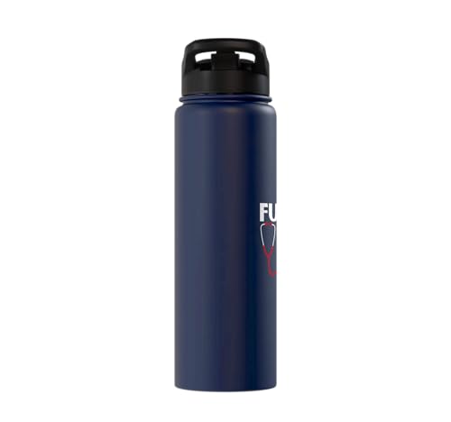 Future RN Nurse Nursing Student Registered Nurse In Training Stainless Steel Insulated Water Bottle - color: Navy Blue