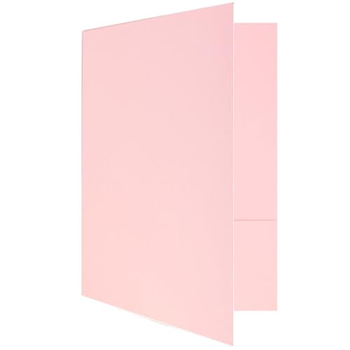 LUXPaper 9" x 12" Presentation Folders | Two Pocket | Candy Pink | 100lb. Cover | 10 Qty - color: Candy Pink