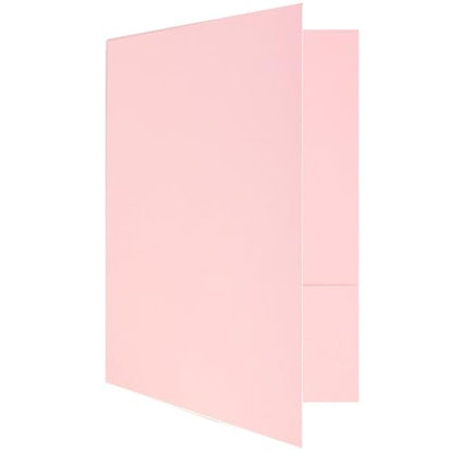 LUXPaper 9" x 12" Presentation Folders | Two Pocket | Candy Pink | 100lb. Cover | 10 Qty - color: Candy Pink