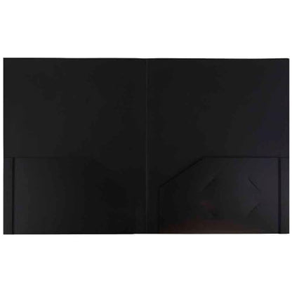 JAM PAPER Heavy Duty Plastic 2 Pocket Extra Tough School Folders - Black - 3/Pack - color: Black, size: 3 Per Pack