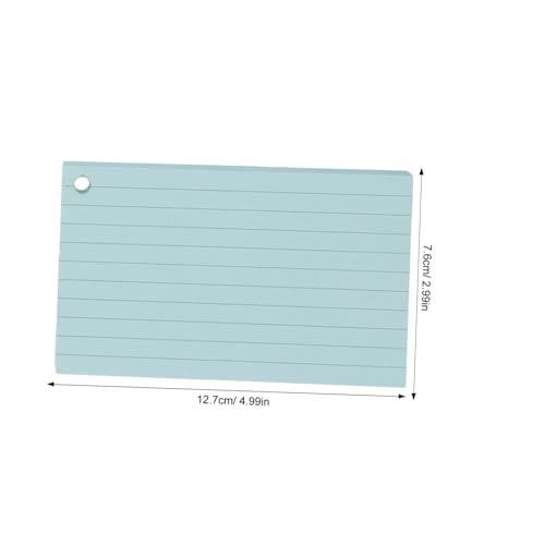 Homoyoyo 1Set Portable Lined Index Cards with Binder Rings Blank Flash Cards for Study Colors Pre Hole Punched Notecards for Home Office and Travel