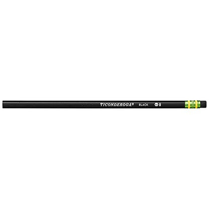 Ticonderoga Pencils, 2 HB Soft, Black | Wood-Cased | Unsharpened | 24 Count Total - size: 12 Count (Pack of 2), style: Pencils