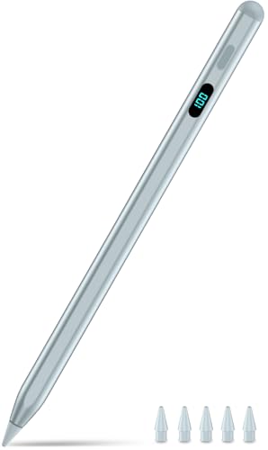 iPad Stylus Pencil(5 Extra Tips) with Magnetic Attachment,USB-C Faster Charge,Tilt Sensitivity Palm Rejection,Compatible with2018-2025 iPad ProM4/12.9/11,Air M3/M2/3/4/5,iPad6-11,Mini5/6/7Gen (Blue) - color: Blue