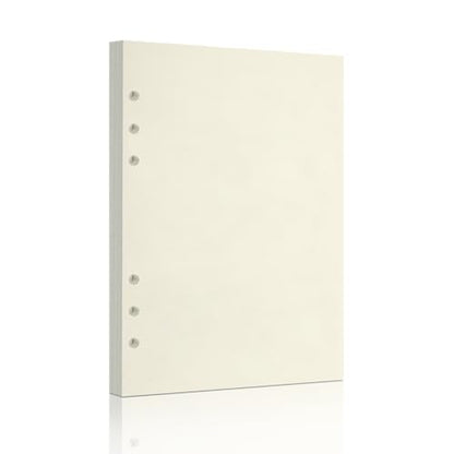 A5 Blank Refill Paper, A5 Loose Leaf Paper 6 Hole Notebook Refills for 6 Ring Refillable Binder Notebook Planner Diary Journals Painting -Blank Pages,80 Sheets/160 Pages - size: Blank-A5