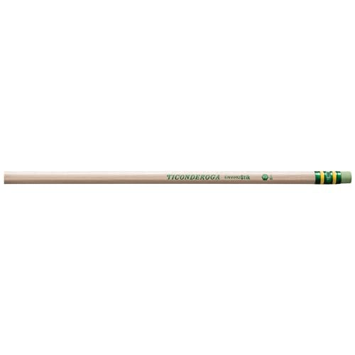 Ticonderoga Envirostik Wood-Cased Pencils, #2 HB Soft, Natural, 12 Count