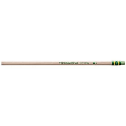 Ticonderoga Envirostik Wood-Cased Pencils, #2 HB Soft, Natural, 12 Count