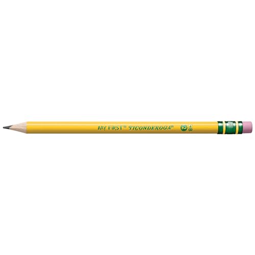 Ticonderoga My First Wood-Cased Pencils, 2 HB Soft, Pre-Sharpened, Yellow, 2 Count - style: 2 Count