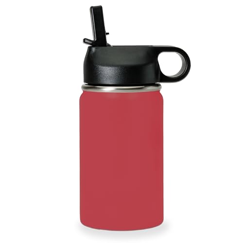 LaserGram Personalized Water Bottle, Grad Cap Class of 2023, 2024, 2025, 2026, 2027, Stainless Steel Double Wall Vacuum Insulated with Flip Top Straw, Custom Engraved Gift (12oz / 335ml Maroon) - color: Maroon, size: 12 Ounces