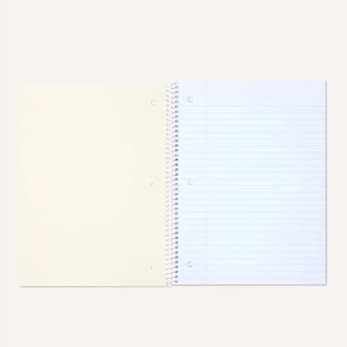 Amazon Basics Wide-Ruled Spiral Notebooks with Perforated Pages, 70 Sheets, 8" x 10.5", Light Blue, 2-Pack - color: Light Blue, style: Wide Ruled 2-pack