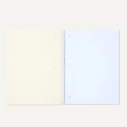 Amazon Basics Wide-Ruled Spiral Notebooks with Perforated Pages, 70 Sheets, 8" x 10.5", Light Blue, 2-Pack - color: Light Blue, style: Wide Ruled 2-pack