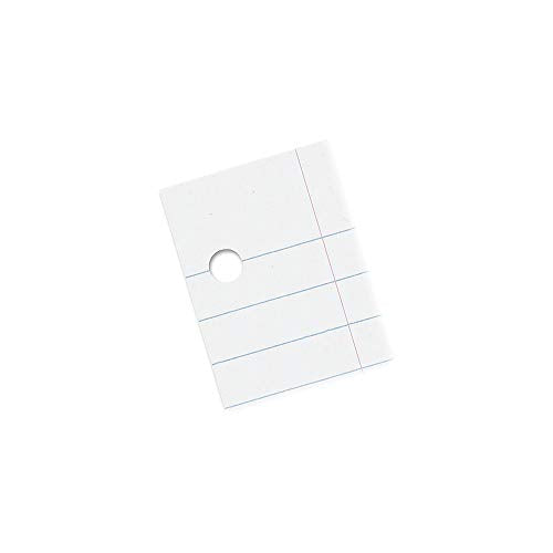 Pacon Composition Paper, 8.5" x 11", White, 3-Hole Punched, Red Margin, 3/8" Wide Ruled, 500 Sheets/Pack, 1 Pack - size: 8.5 x 11 Inch