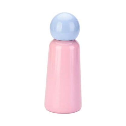 350ML/12oz Creative and Cute Stainless Steel Insulated Cup, Student Portable Outdoor Sports Water Bottle - Blue and Pink Edition - 350ML - color: Blue and Pink