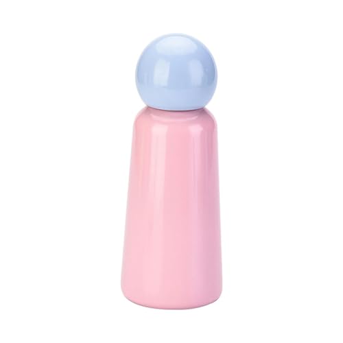 350ML/12oz Creative and Cute Stainless Steel Insulated Cup, Student Portable Outdoor Sports Water Bottle - Blue and Pink Edition - 350ML - color: Blue and Pink