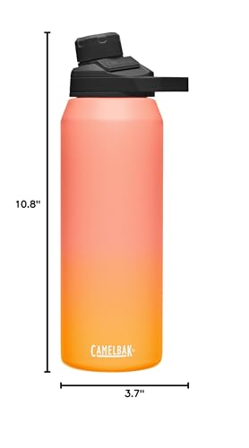 CamelBak Chute Mag Vacuum Insulated Stainless Steel Water Bottle, Magnetic Leak‑Resistant Cap for Everyday Hydration - color: Melon Fade, size: 32 Ounces