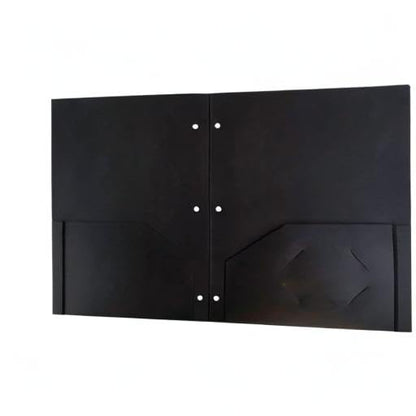 JAM PAPER Heavy Duty Plastic 3 Hole Punch Pocket Folders - Extra Tough School Folders - Black - 6/Pack - color: Black, size: 6 Per Pack
