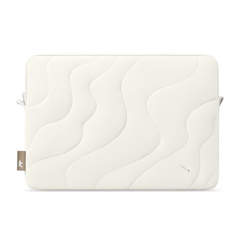 tomtoc 360 Protective Puffy Laptop Sleeve for 13-inch MacBook Air M5/A3449(2026)/M4/M3/M2 A3240 A3113, MacBook Neo A18 & MacBook Pro M2/M1, Quilted Soft Puffer Bag for 13-inch Surface Pro Copilot+PC - color: Snowberg, size: 13-inch for MacBook Air/Pro