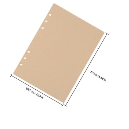 A6 Refill Paper and Wear-resistant Blank Loose Leaf Paper for Wirebound Notebook 3 Packages with 6-ring Holes, Smooth Surface for Writing and Travel Use