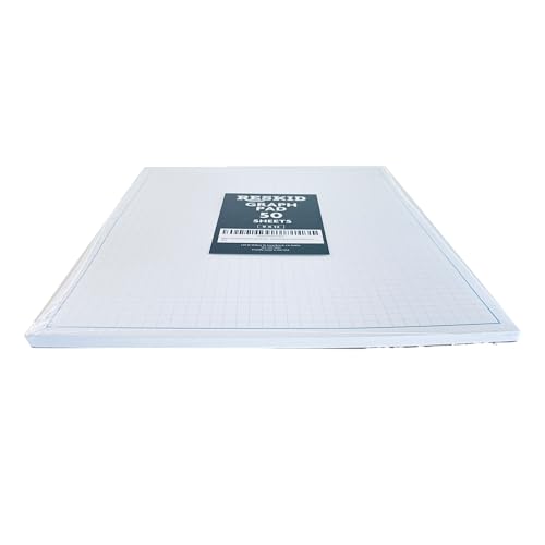 Reskid Blueprint and Graph Paper Pad - 50 Sheets Per Pad - 70lb Text - For Drawing, Designing, and More - Perfect Tool for Young Artists, Budding Designers, and Classroom Use (5, 9x12) - size: 9x12