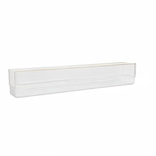 Martha Stewart Kerry Plastic Stackable Office Desk Drawer Organizers, 12" x 3", 6 Pack, with Gold Trim - size: 12" x 3"