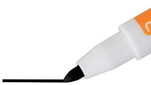 Nobo Mini Whiteboard Pens With Magnetic Eraser Cap, 2mm Fine Tip, Pack Of 6, Dry Wipe/Erase, Low Odour, Black, 2104184