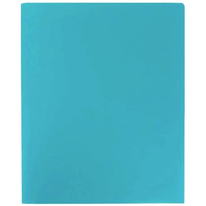 JAM PAPER Heavy Duty Plastic 2 Pocket Extra Tough School Folders - Teal Blue - 3/Pack - color: Teal Blue, size: 3 Per Pack