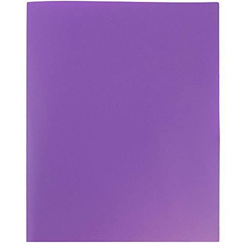 JAM PAPER Plastic 2 Pocket POP Folders - Durable School Folders - Purple - 6/Pack - color: Purple, size: 6 Per Pack