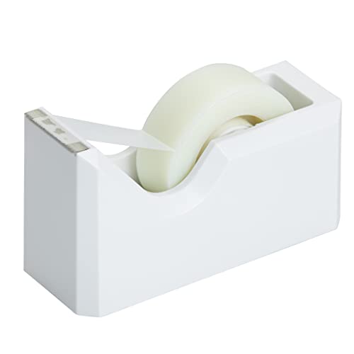 JAM PAPER Colorful Desk Tape Dispensers - White - Sold Individually - color: White, size: Pack of 1