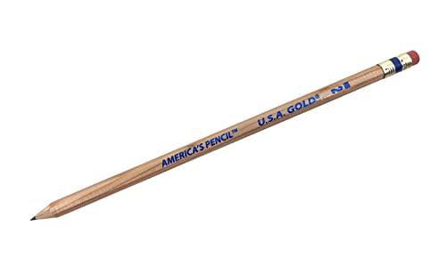 RoseArt U.S.A. Gold Pre-Sharpened American Wood Cased #2 HB Natural Pencils, 36 Pack - color: Natural, size: 1 Count (Pack of 36)