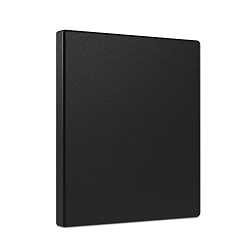Staples Simply Economy 0.5-Inch Round Ring Non-View Binder, Holds Up to 100 Sheets, Black, Lightweight Binder for Office & School - color: 1 Pack, size: 0.5" Inch, style: Black