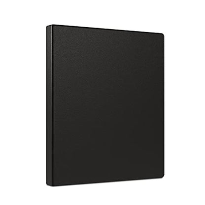 Staples Simply Economy 0.5-Inch Round Ring Non-View Binder, Holds Up to 100 Sheets, Black, Lightweight Binder for Office & School - color: 1 Pack, size: 0.5" Inch, style: Black