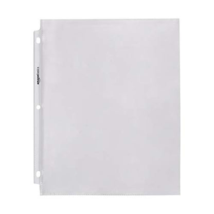 Amazon Basics Heavy Duty Sheet Protectors for 3 Ring Binder, Top Loading, 8.5 x 11 inch Letter Size, Clear, 100-Pack - size: 100 Pack, style: Clear Finish