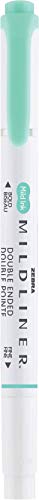 Zebra Pen Mildliner Dual-Tip Highlighters, Broad and Fine Tips, Ideal for Bible Highlighting, No Bleed, School Supplies, Teacher Supplies, and Office Supplies, Mild Blue-Green Ink, 12-Pack (78220upc) - color: Blue-Green