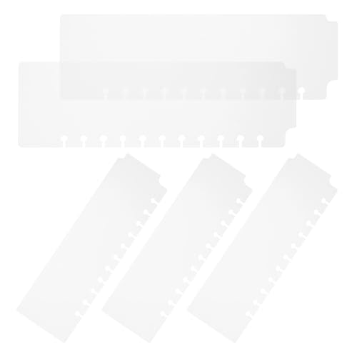 HANABASS Plastic Binder Dividers 5pcs Mini 3-Ring Notebook Index Tabs for Letter Size Loose-Leaf Organizing and Note Separation in Office and School Use