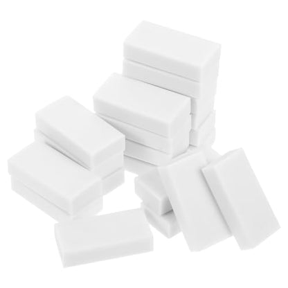 Kisangel 20pcs White Pencil Erasers for Supplies, Soft PVC Rectangular Drawing Erasers for Sketching and Art Classroom Use