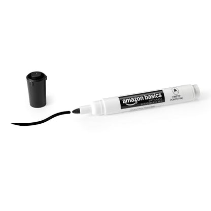 Amazon Basics Low-Odor Dry Erase Whiteboard Markers, Fine Tip, Quick-Dry, Black, 36-Pack - size: 1 Count (Pack of 36)