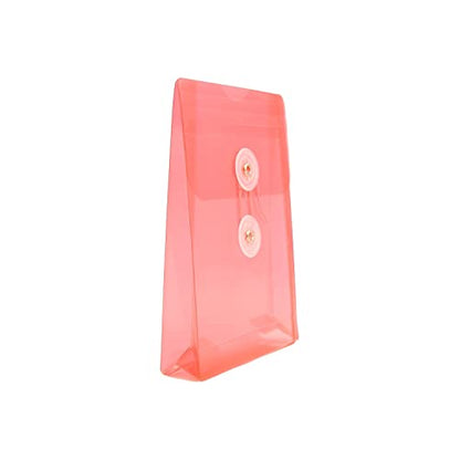JAM PAPER Plastic Envelopes with Button & String Tie Closure - 4 1/4 x 6 1/4 - Red - 12/Pack - color: Red, size: 4 x 6