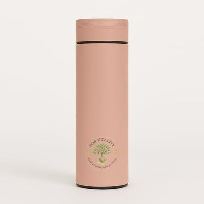 Pack of 2 Insulated Stainless Steel Water Bottle, 16 oz, medical grade 316 Stainless Steel, BPA-Free, Forest Green and Blush Pink