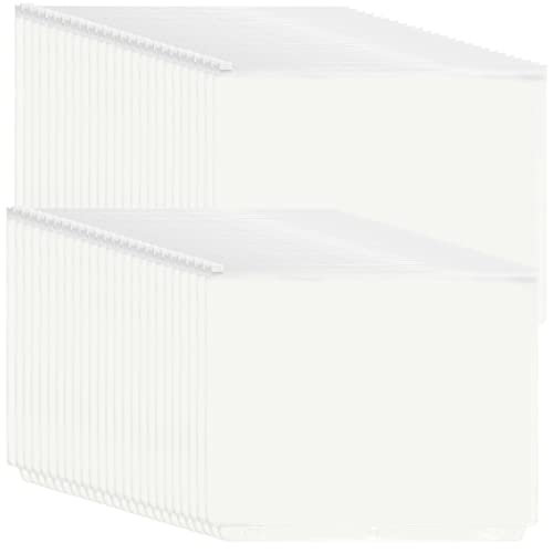 YoeeJob 3 Holes Clear PVC Zipper Binder Pocket Insert Pages Letter Size, 8 1/2" x 11 Loose Leaf Binder Filing Storage Bags 50 Per Pack - color: White, size: 50 Packs