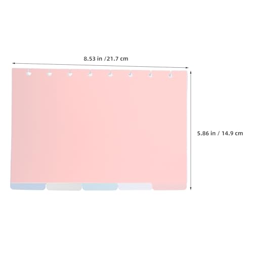 NOLITOY 3 Sets 5.5" X 8.5" Plastic Loose-Leaf Dividers with Writable Tabs, Notebook Index Divider Sheets for School Binder Organization and Planner Filing