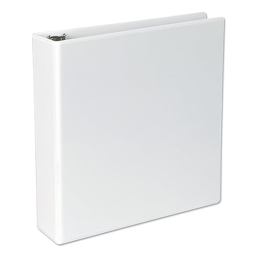 Economy D-Ring Vinyl View Binder, 2-Inch Capacity, White