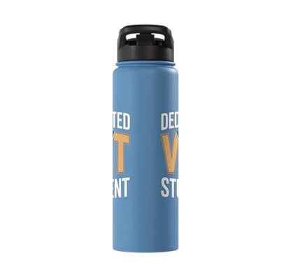 Dedicated Vet Student Veterinary School Stainless Steel Insulated Water Bottle - color: Light Blue